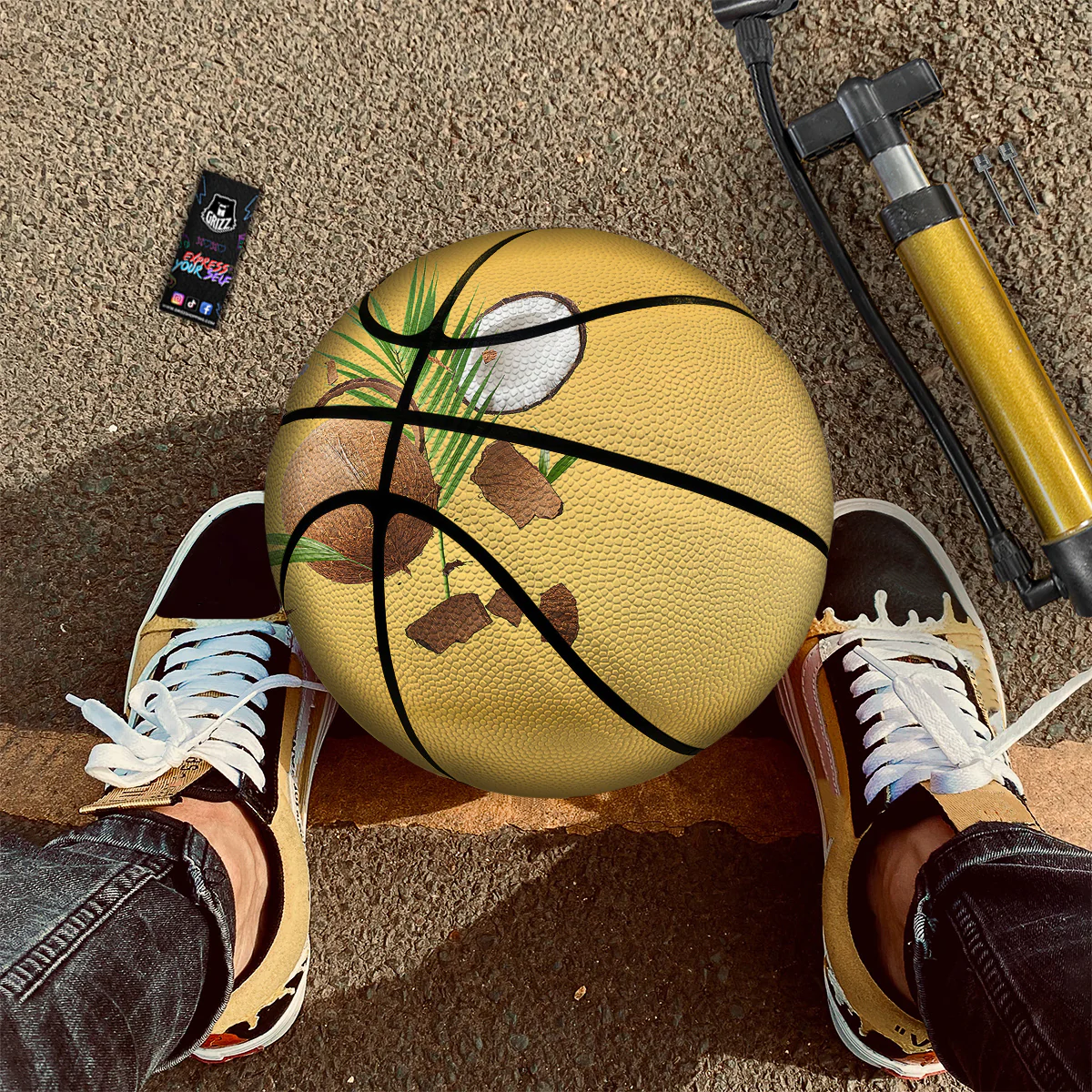 3D Coconut Print Basketball - Image 2