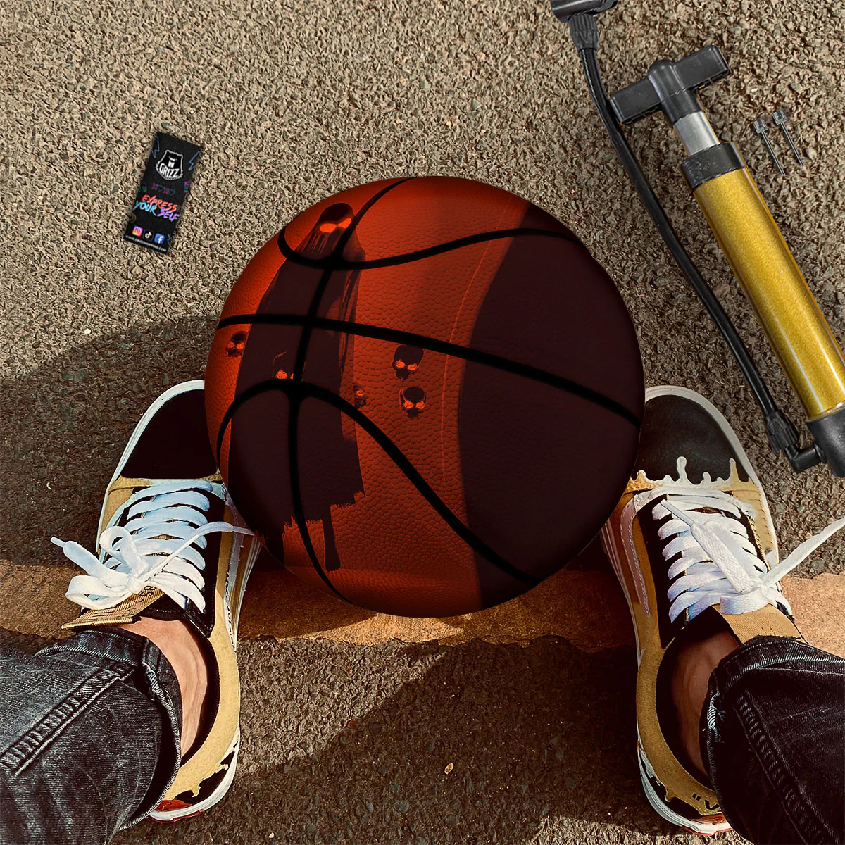 3D Ghost In The Darkness Print Basketball - Image 2