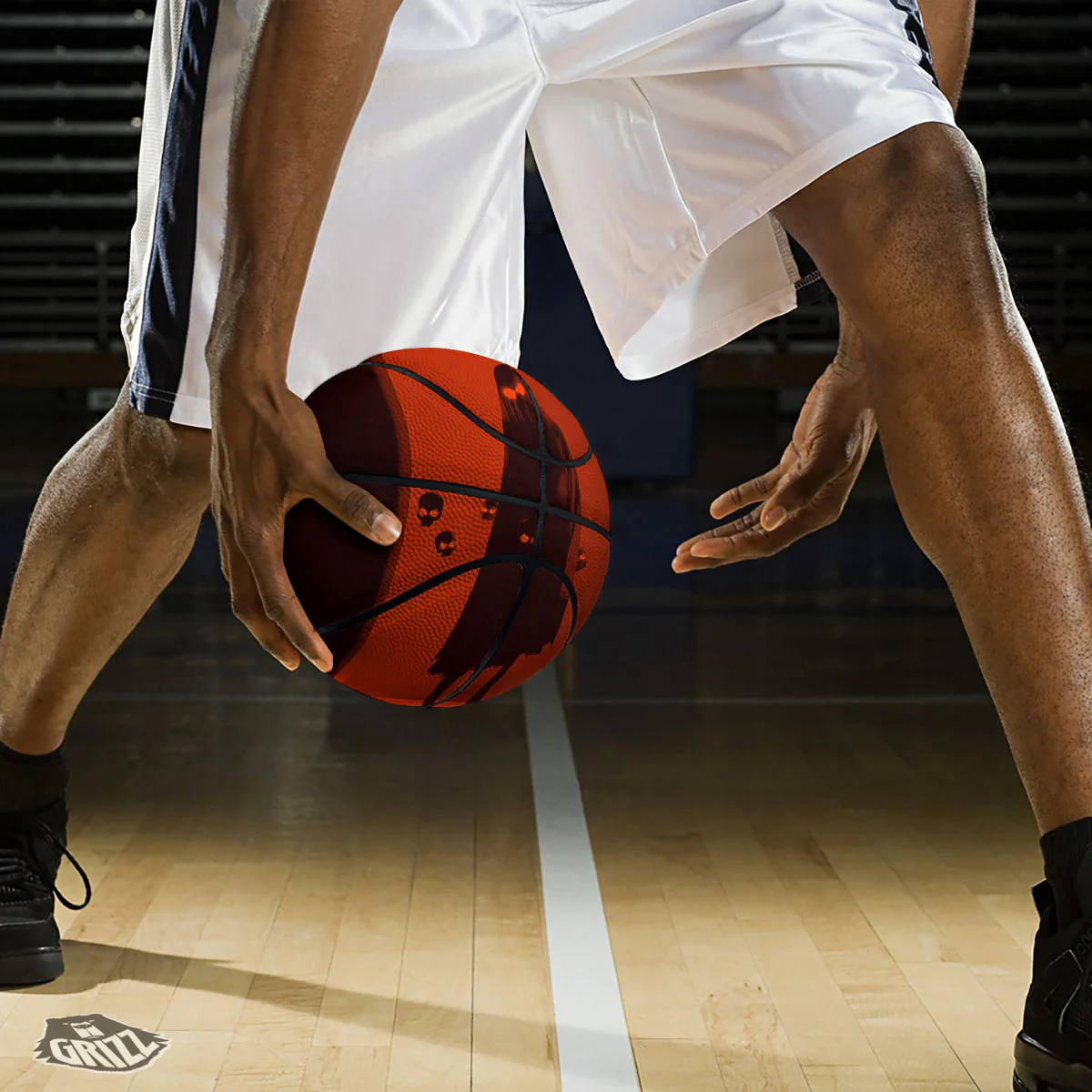 3D Ghost In The Darkness Print Basketball - Image 3
