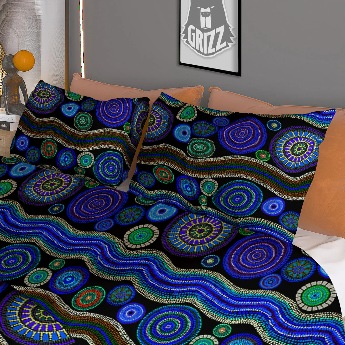 Aboriginal Dot Australian Print Duvet Cover Bedding Set - Image 3