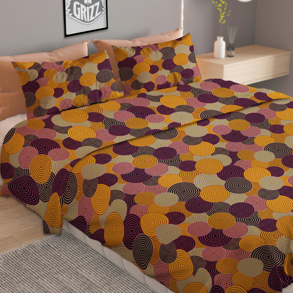 Aboriginal Dot Australian Print Pattern Duvet Cover Bedding Set - Image 2