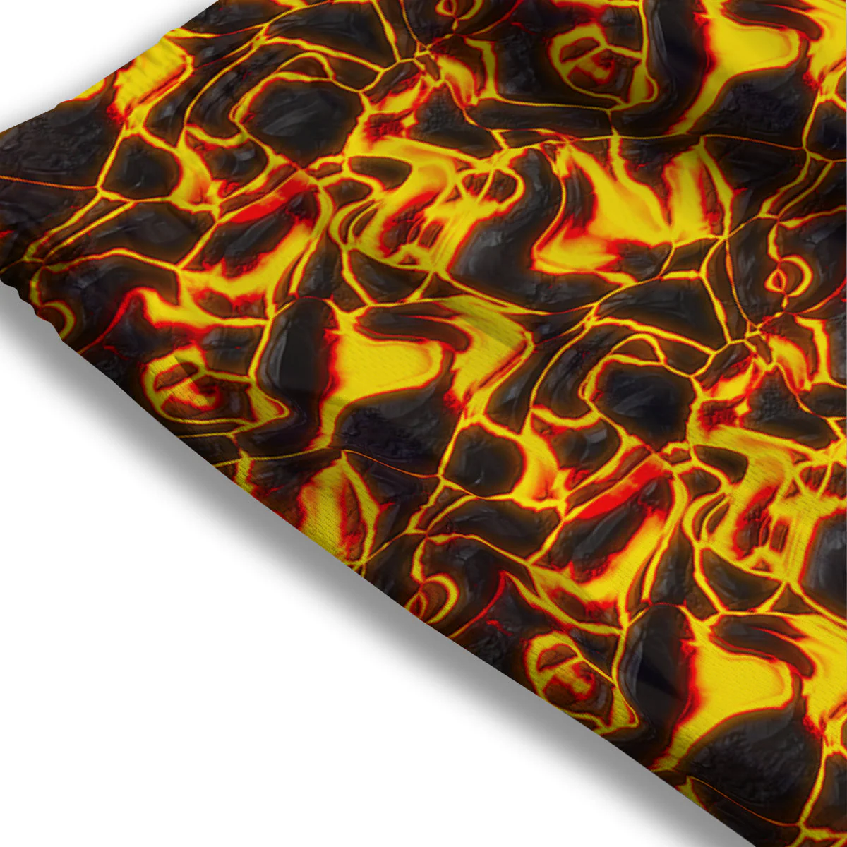 Abstract Lava And Fire Texture Print Mesh Shorts - Image 3