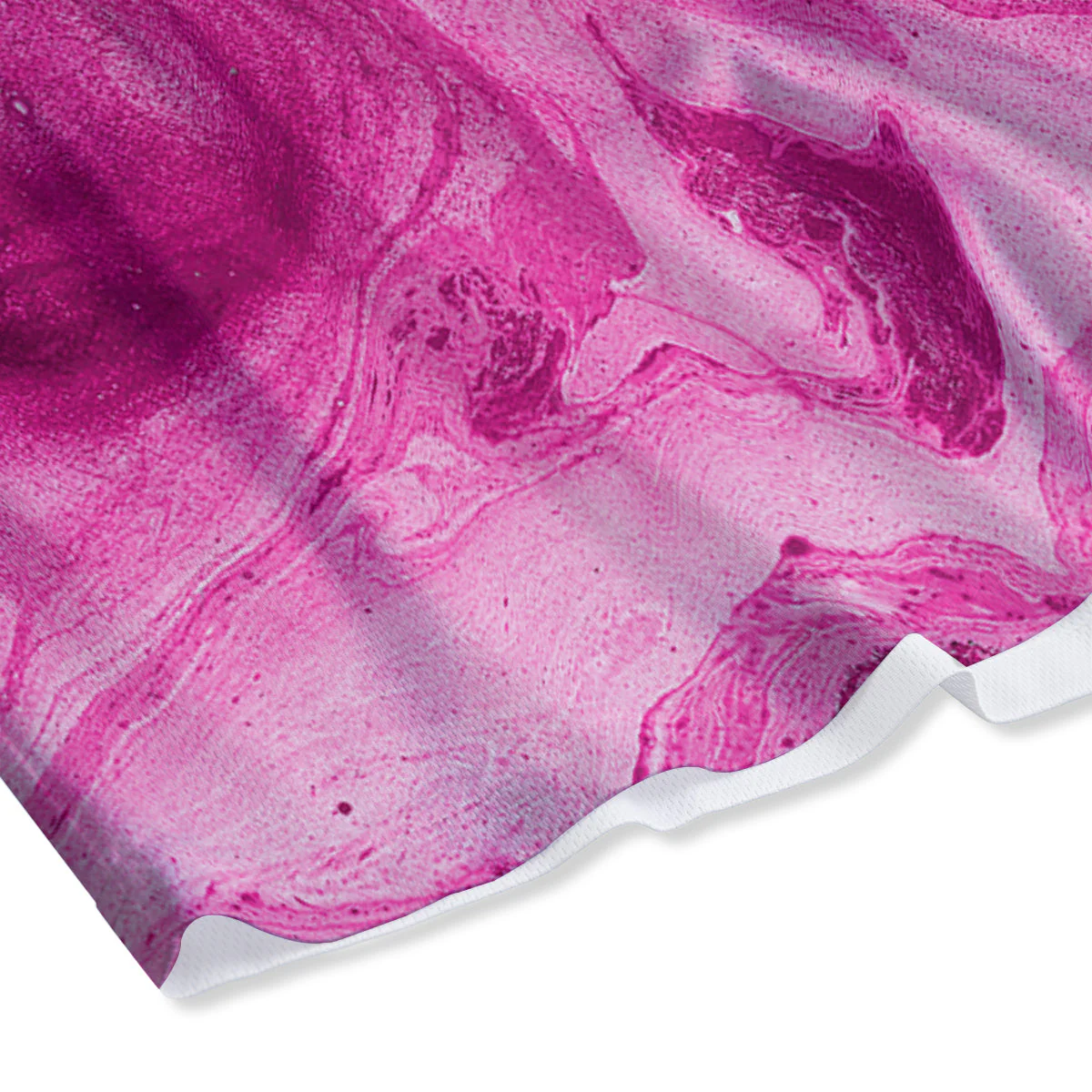 Abstract Pink Marble Print Mesh Shorts - Image 4
