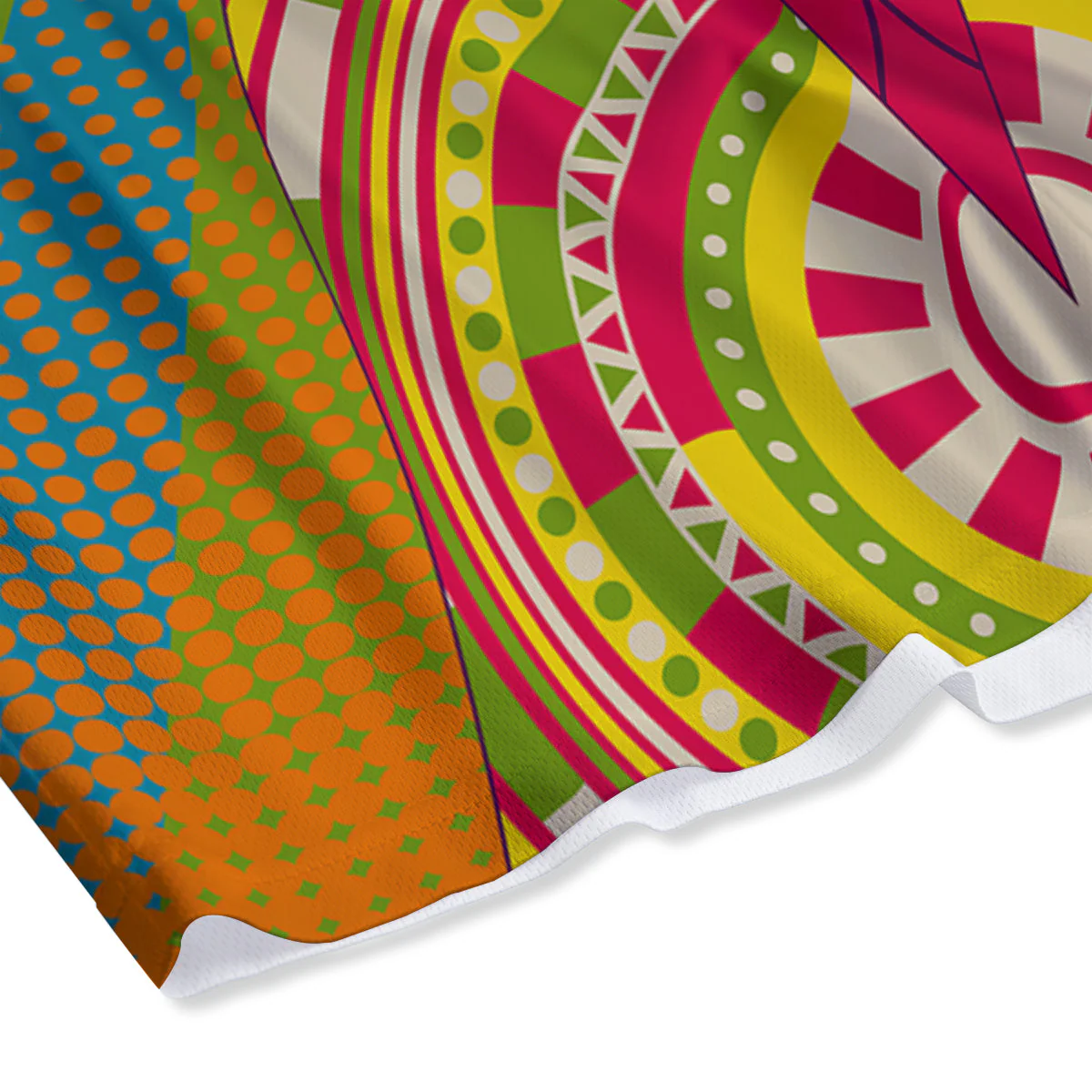 Abstract Psychedelic Women Print Mesh Shorts - Image 4
