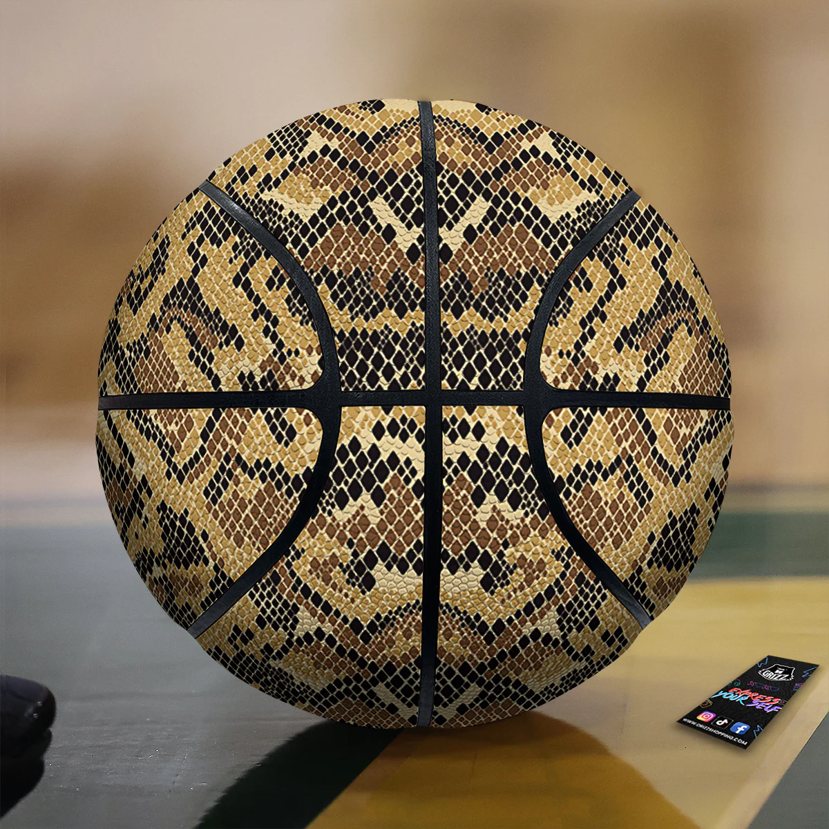 Abstract Snake Skin Print Basketball