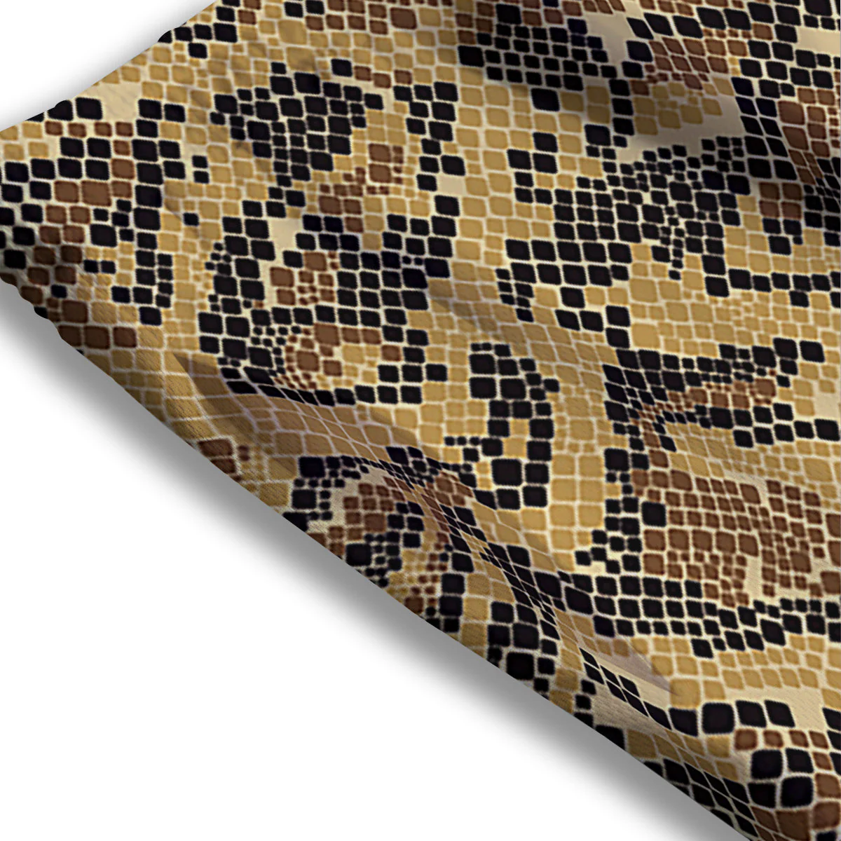 Abstract Snake Skin Print Mesh Shorts - Image 3