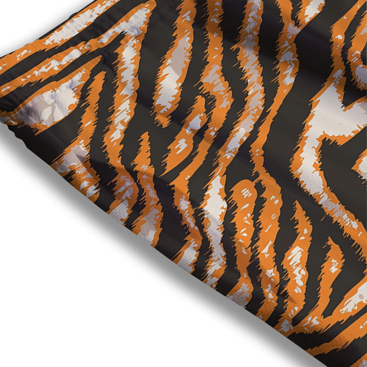Abstract Tiger Skin Grunge Print Mesh Shorts - Image 3