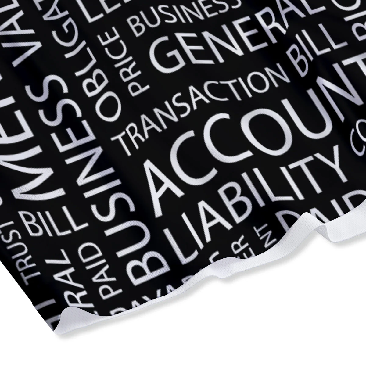 Accounting Word Print Mesh Shorts - Image 4