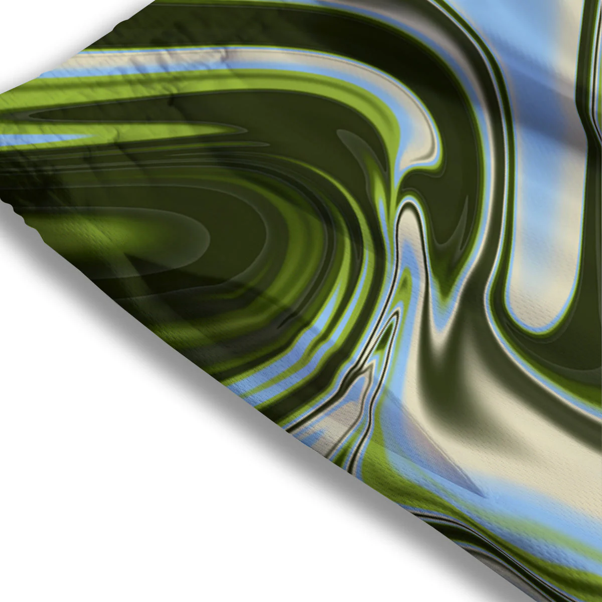 Acid Melt Green Print Mesh Shorts - Image 3