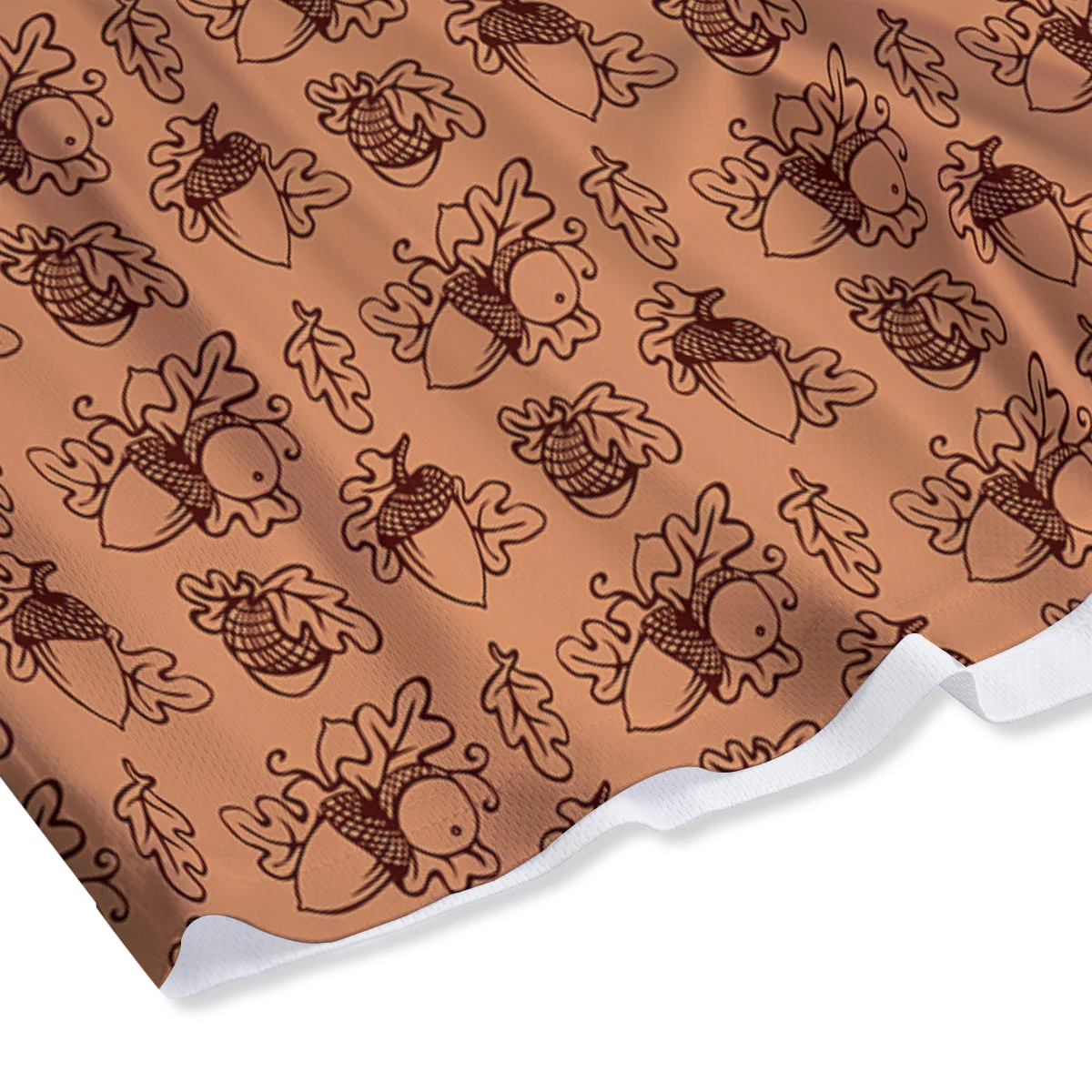 Acorn Drawing Print Pattern Mesh Shorts - Image 4