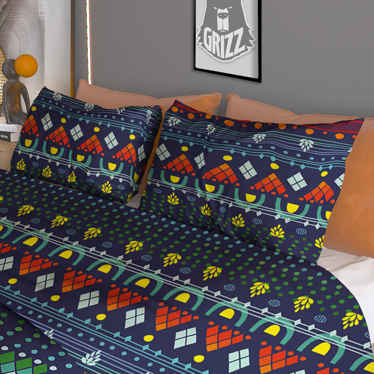 Adinkra Tribe African West Symbols Duvet Cover Bedding Set - Image 3