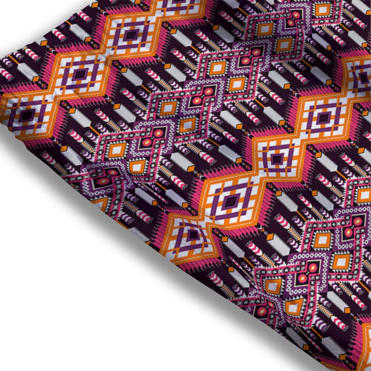 African Dashiki Black And Purple Print Mesh Shorts - Image 3