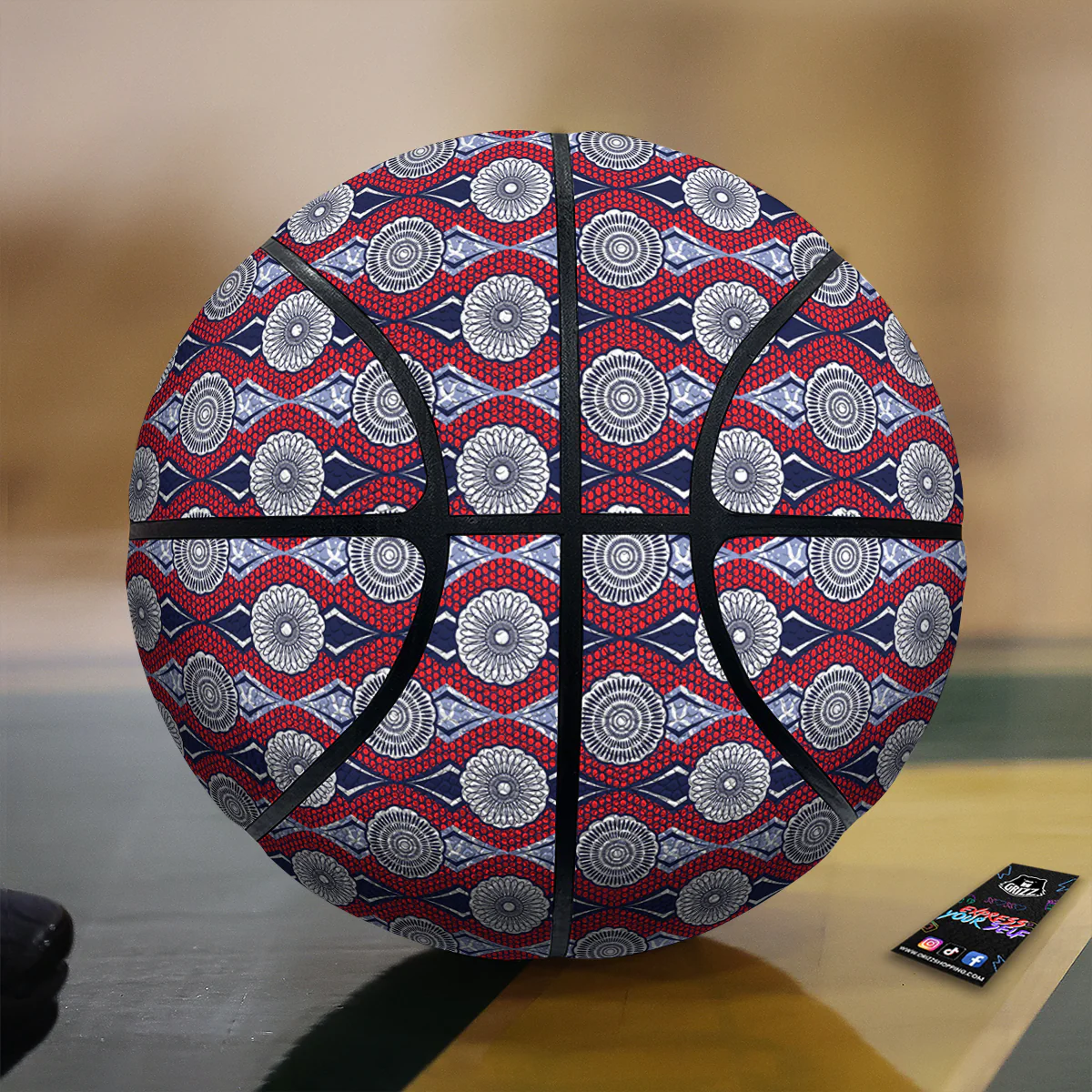 African Kitenge Print Basketball