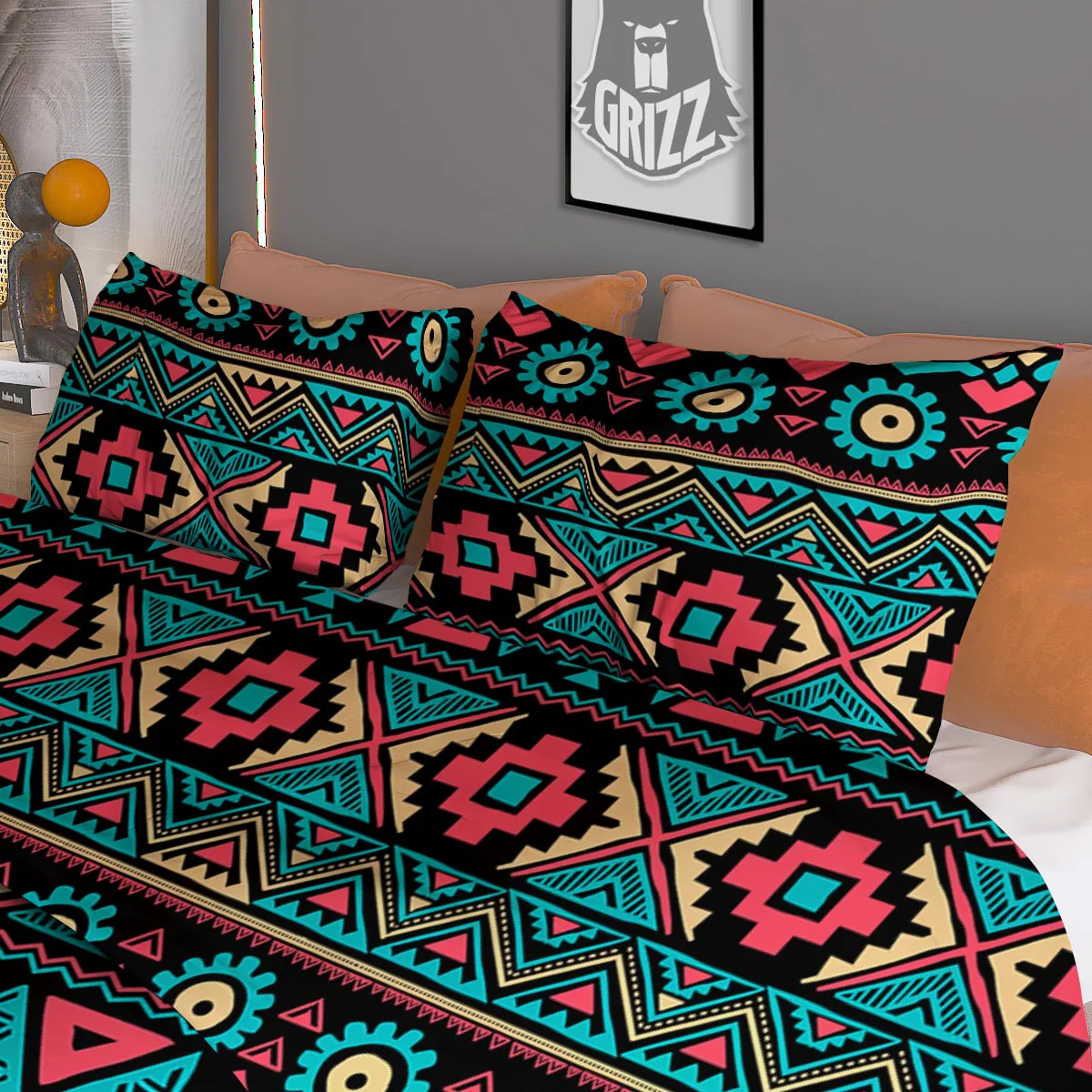 African Tribal Ethnic Print Pattern Duvet Cover Bedding Set - Image 3
