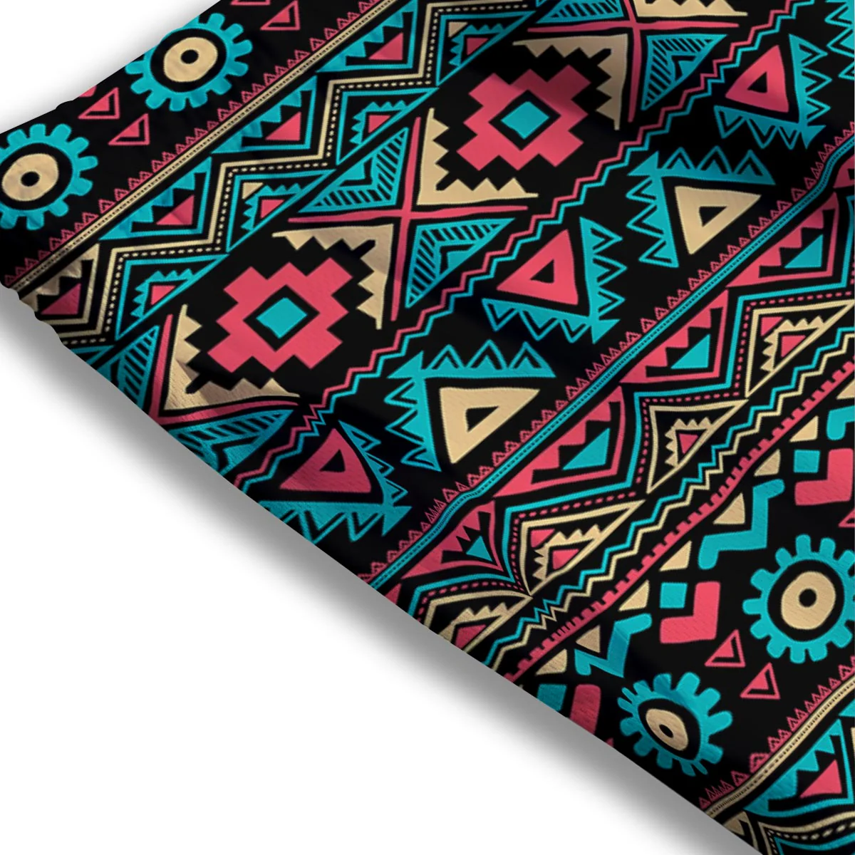 African Tribal Ethnic Print Pattern Mesh Shorts - Image 3