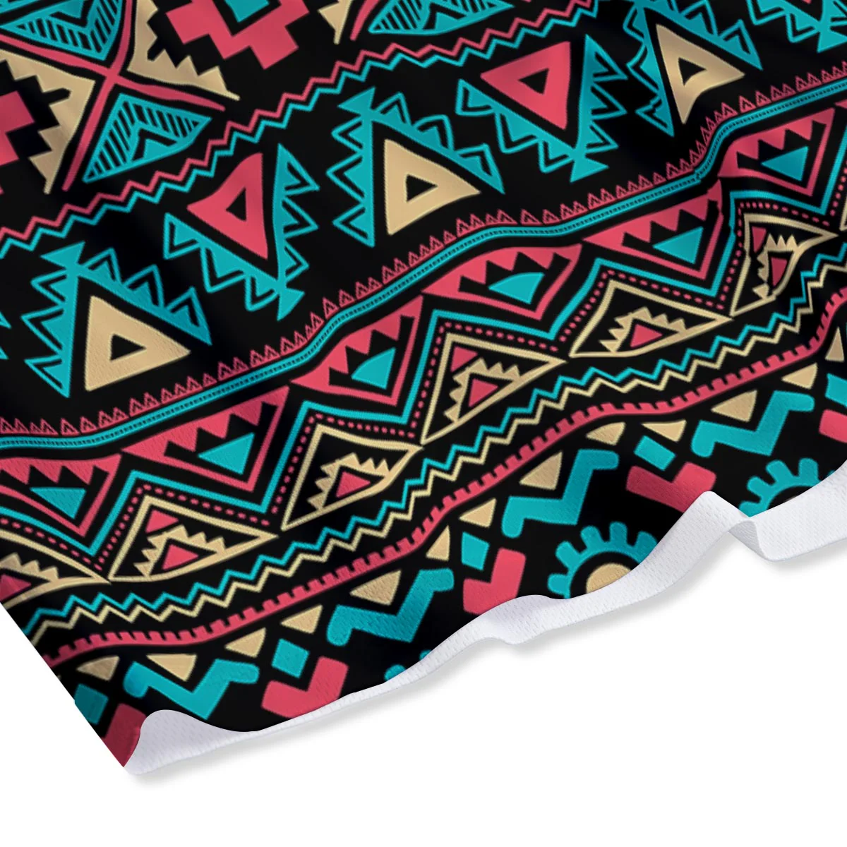 African Tribal Ethnic Print Pattern Mesh Shorts - Image 4