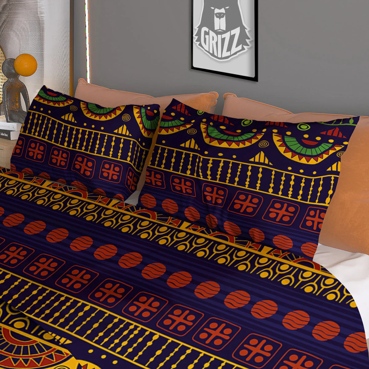 African Tribal Native Print Pattern Duvet Cover Bedding Set - Image 3