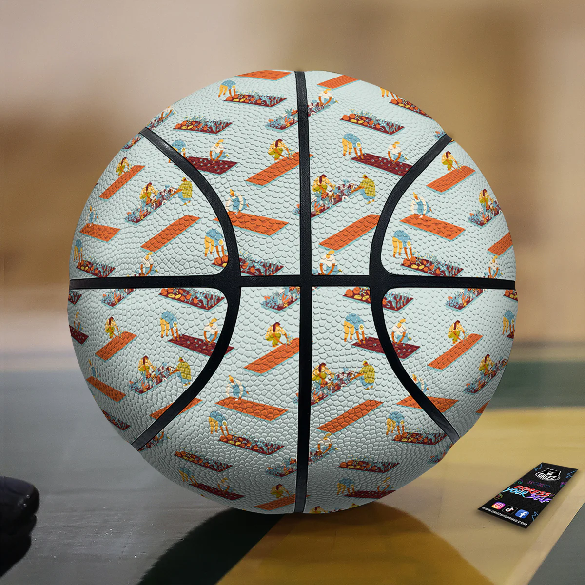 Agriculture Farming Cartoon Print Pattern Basketball