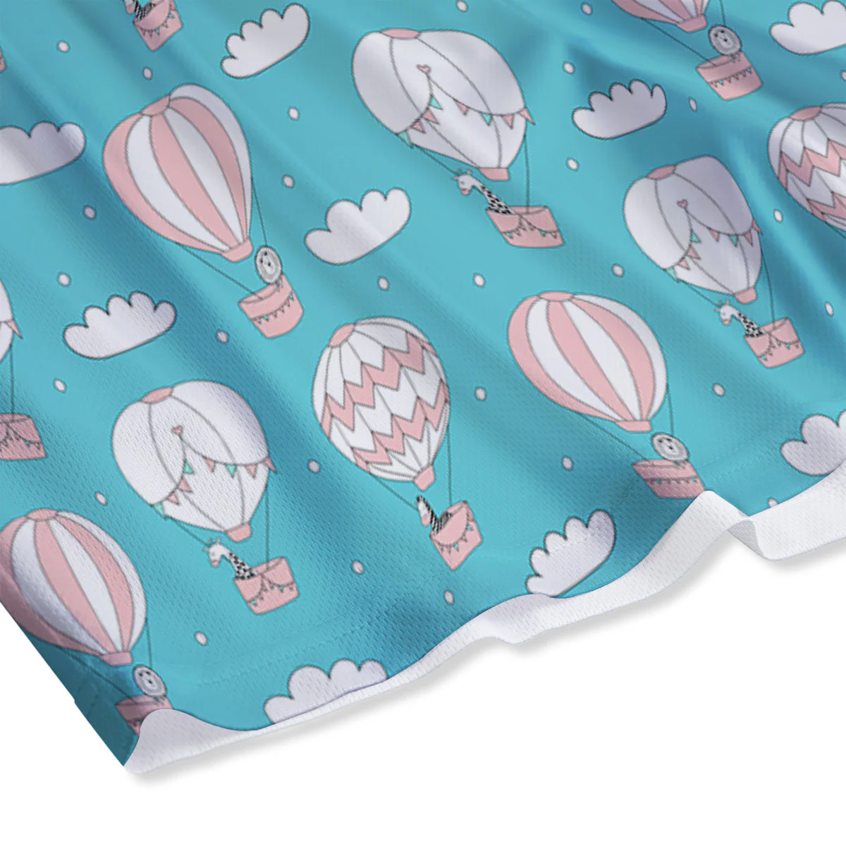 Air Balloon Cartoon Print Pattern Mesh Shorts - Image 4
