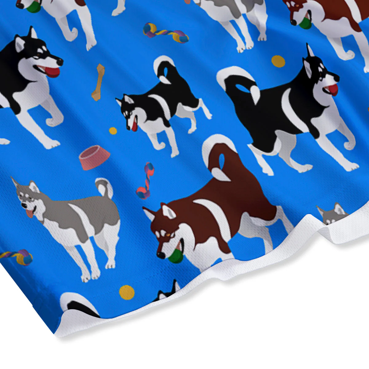 Alaskan Malamute Print Pattern Mesh Shorts - Image 4