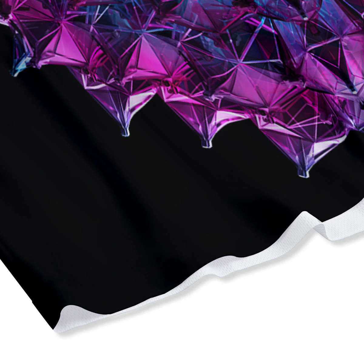 Alien Crystal Diamond Flower Print Mesh Shorts - Image 4