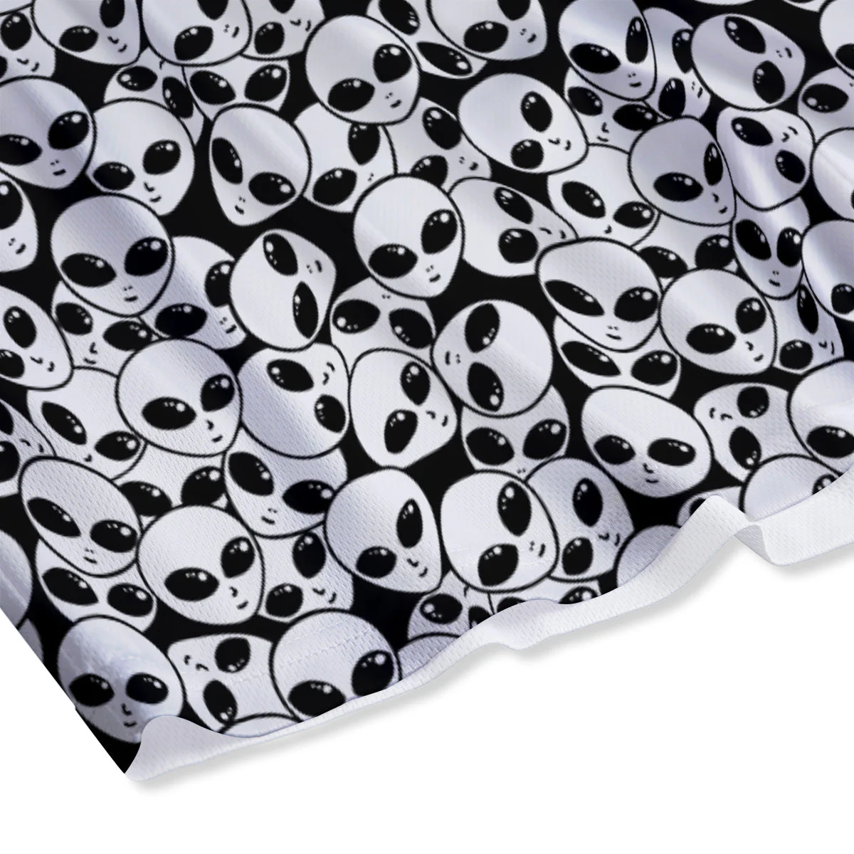 Alien White And Black Print Mesh Shorts - Image 4