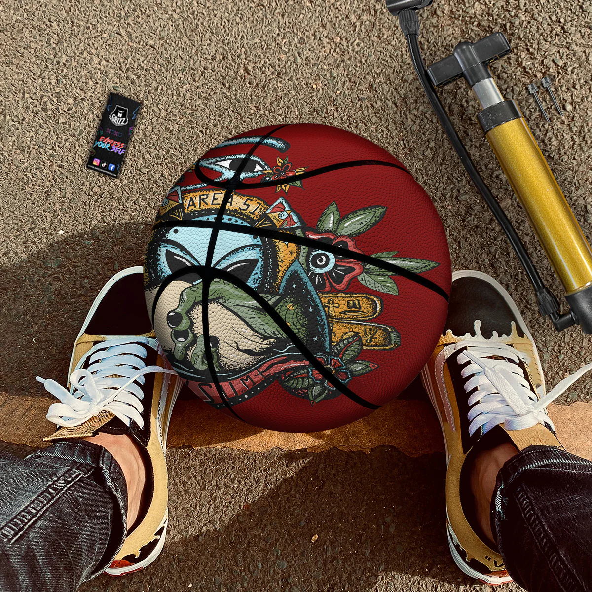 Aliens Area 51 Print Basketball - Image 2