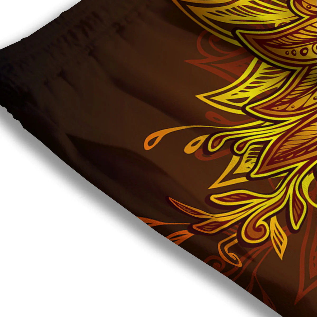 All Seeing Eye Gold Print Mesh Shorts - Image 3