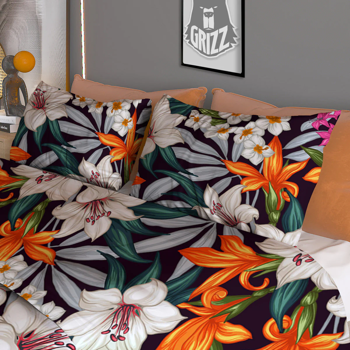 Aloha Flower Tropical Print Pattern Duvet Cover Bedding Set - Image 3