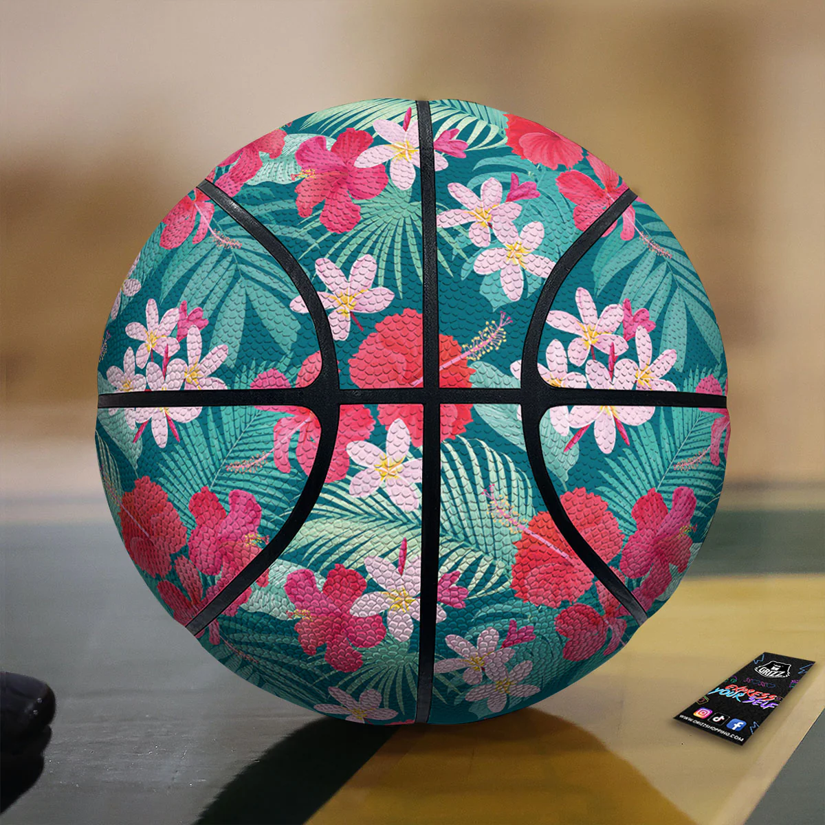Aloha Hawaiian Flower Print Basketball