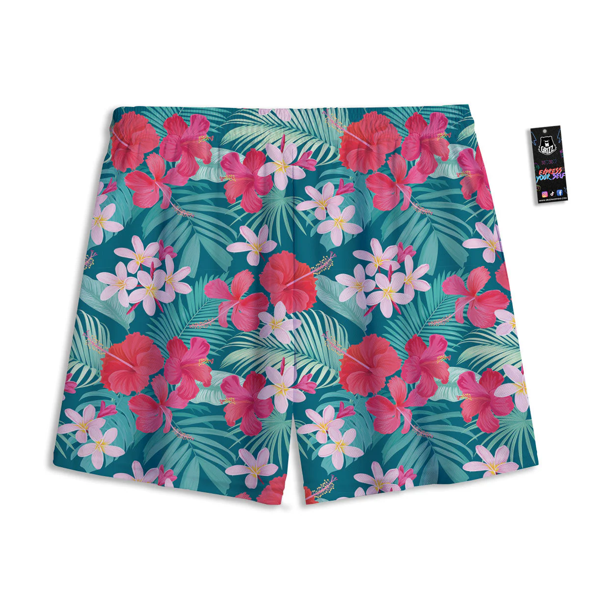 Aloha Hawaiian Flower Print Mesh Shorts - Image 2