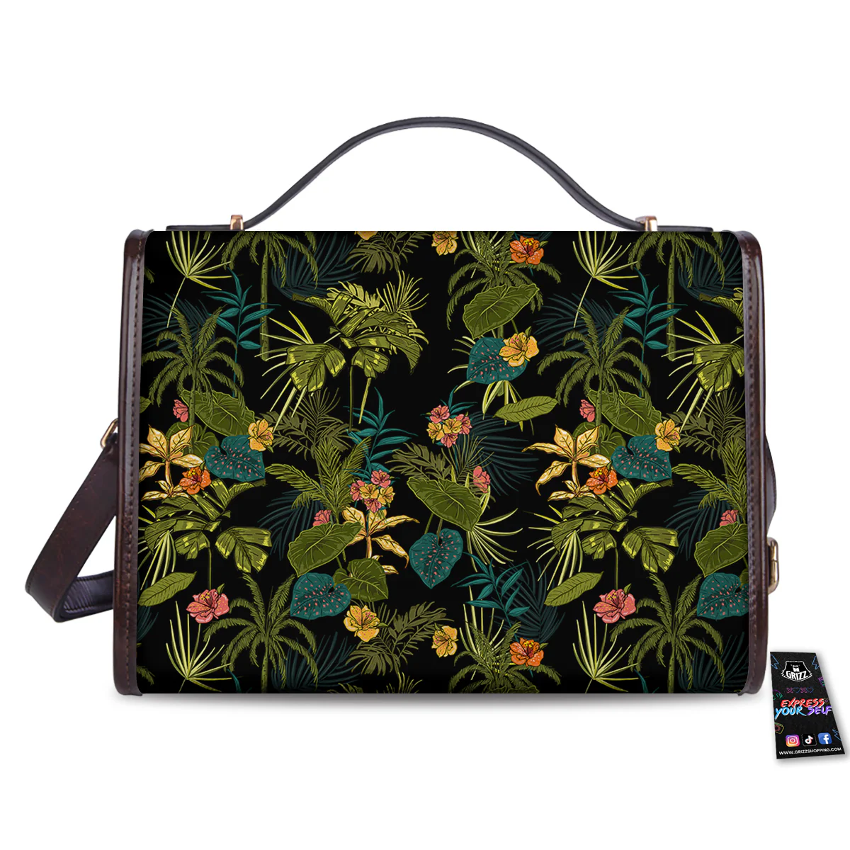 Aloha Hibiscus Tropical Print Pattern Women's Satchel Bag - Image 2