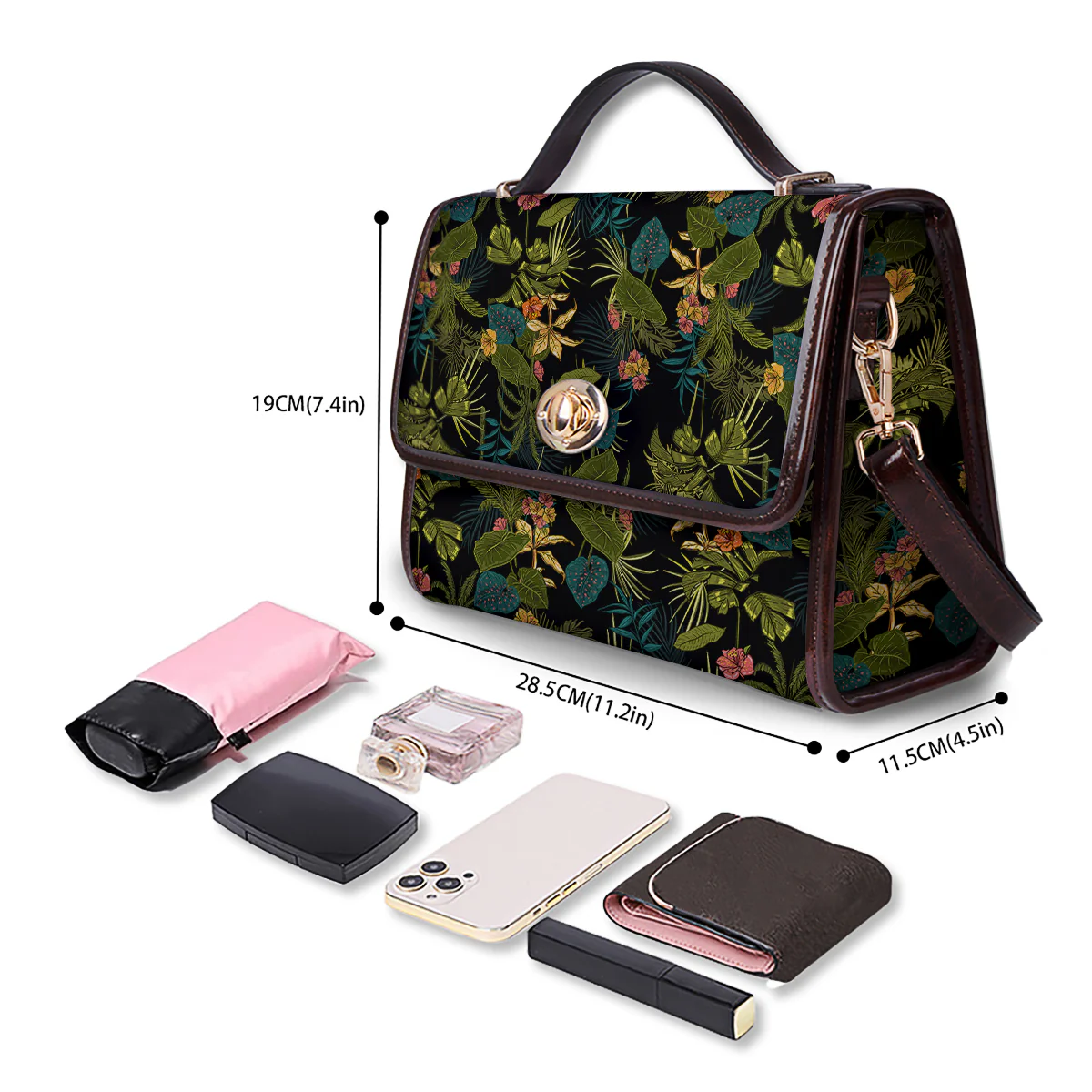 Aloha Hibiscus Tropical Print Pattern Women's Satchel Bag - Image 4