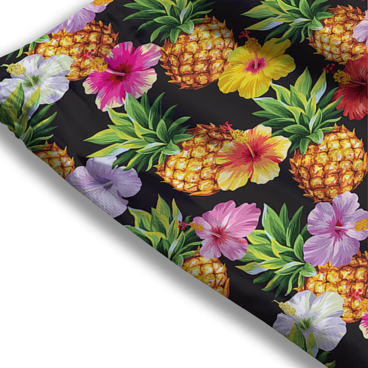 Aloha Pineapple Tropical Print Pattern Tropical Mesh Shorts - Image 3