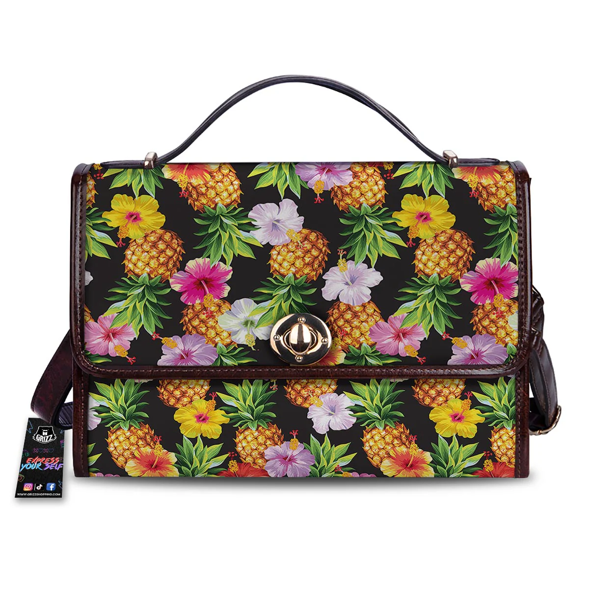 Aloha Pineapple Tropical Print Pattern Tropical Women's Satchel Bag