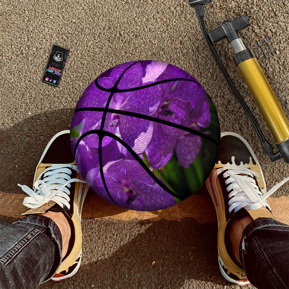 Alstroemeria Purple Print Basketball - Image 2