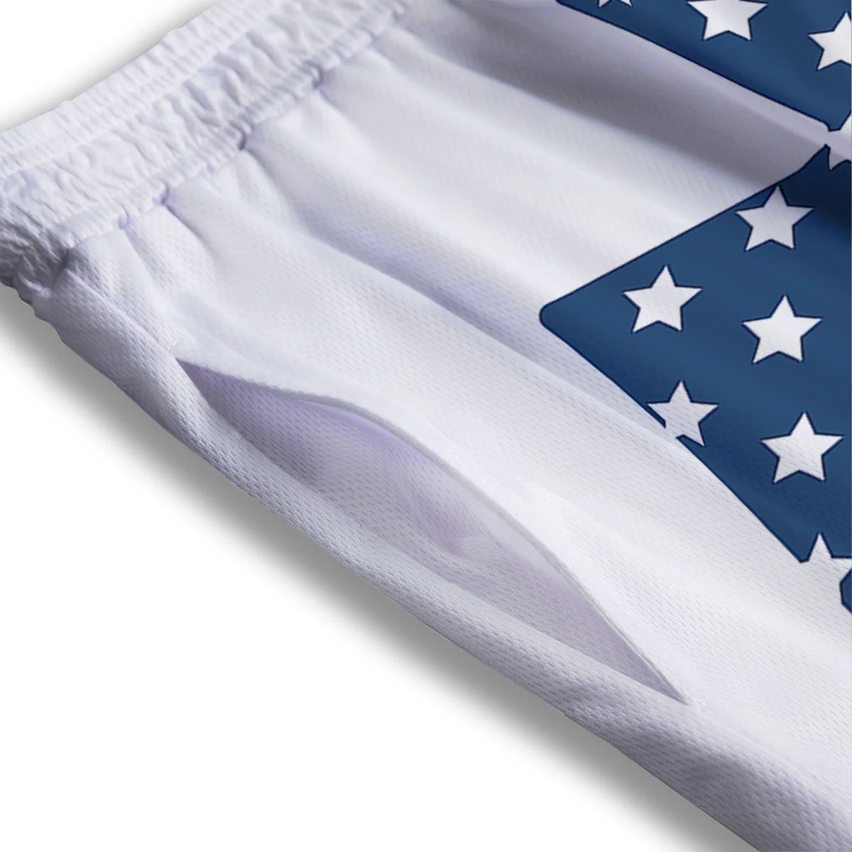 American Flag Christian Cross Print Mesh Shorts - Image 3