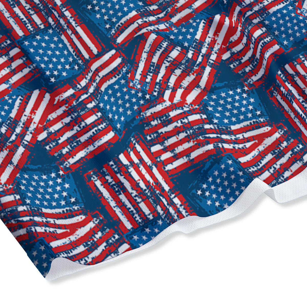 American Flag Grunge Print Pattern Mesh Shorts - Image 4