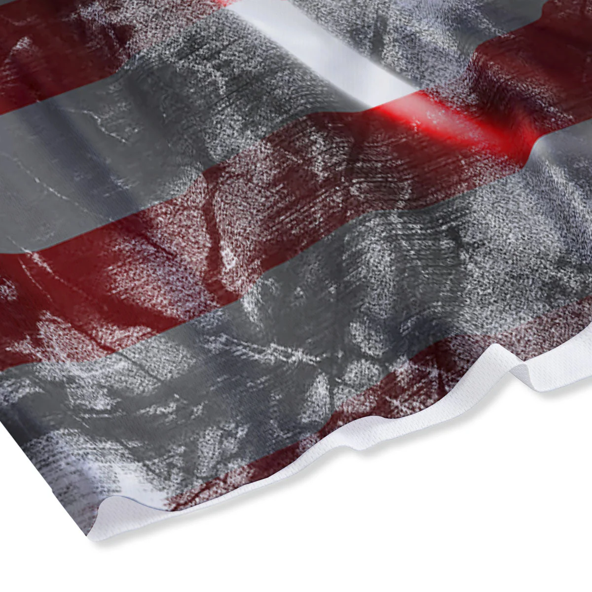 American Flag Grunge Ripped Paper Print Mesh Shorts - Image 4