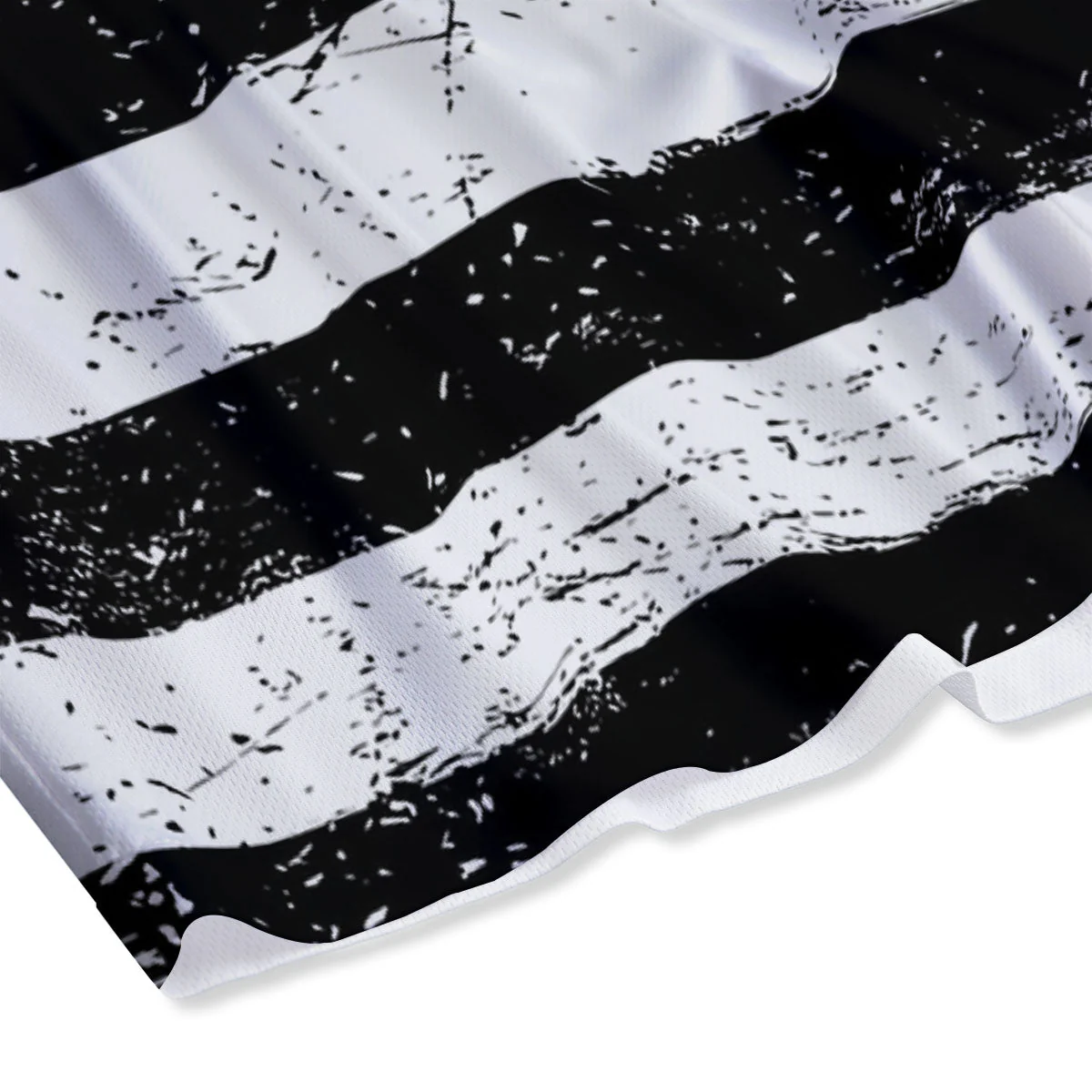 American Flag Monochrome Grunge Print Mesh Shorts - Image 4