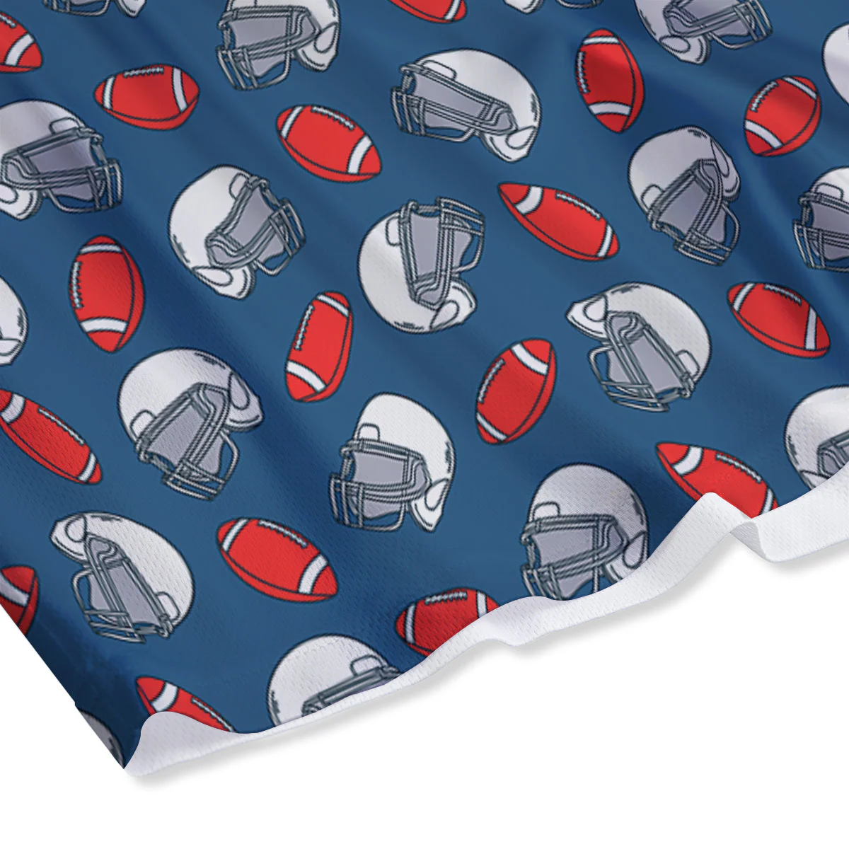 American Football Print Pattern Mesh Shorts - Image 4