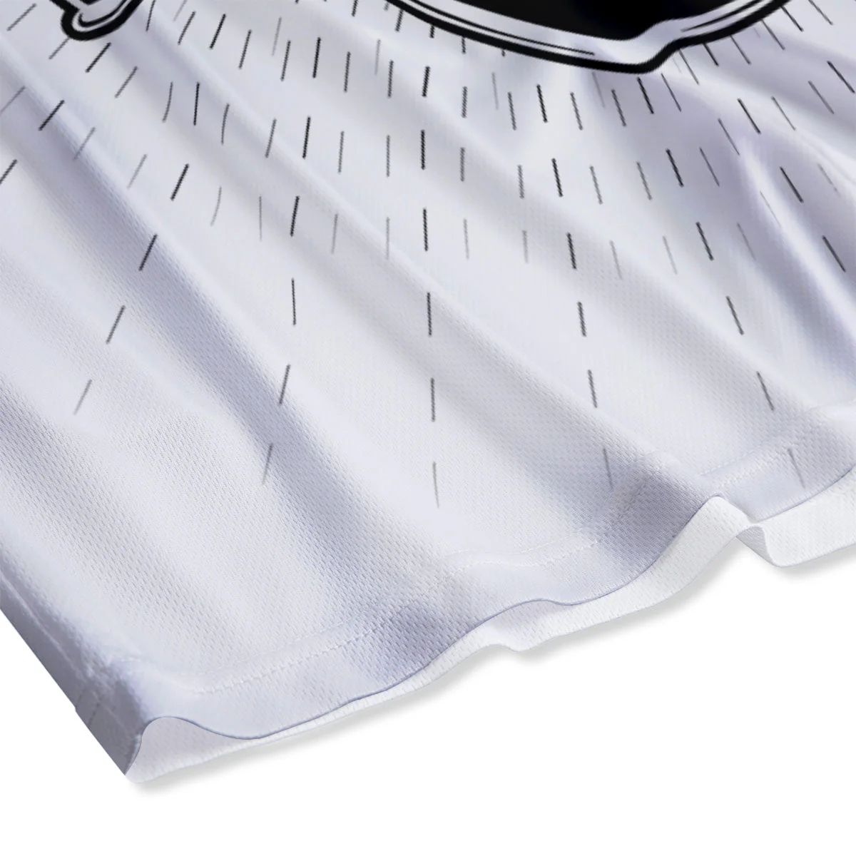 American Football White And Black Print Mesh Shorts - Image 4