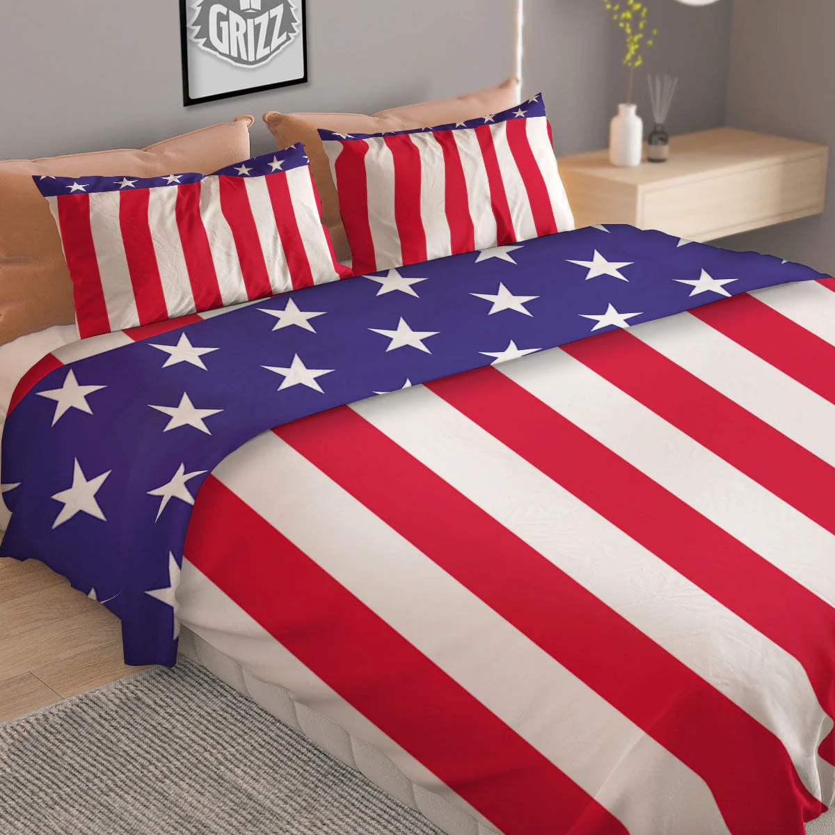 American Military Flag Print Duvet Cover Bedding Set - Image 2