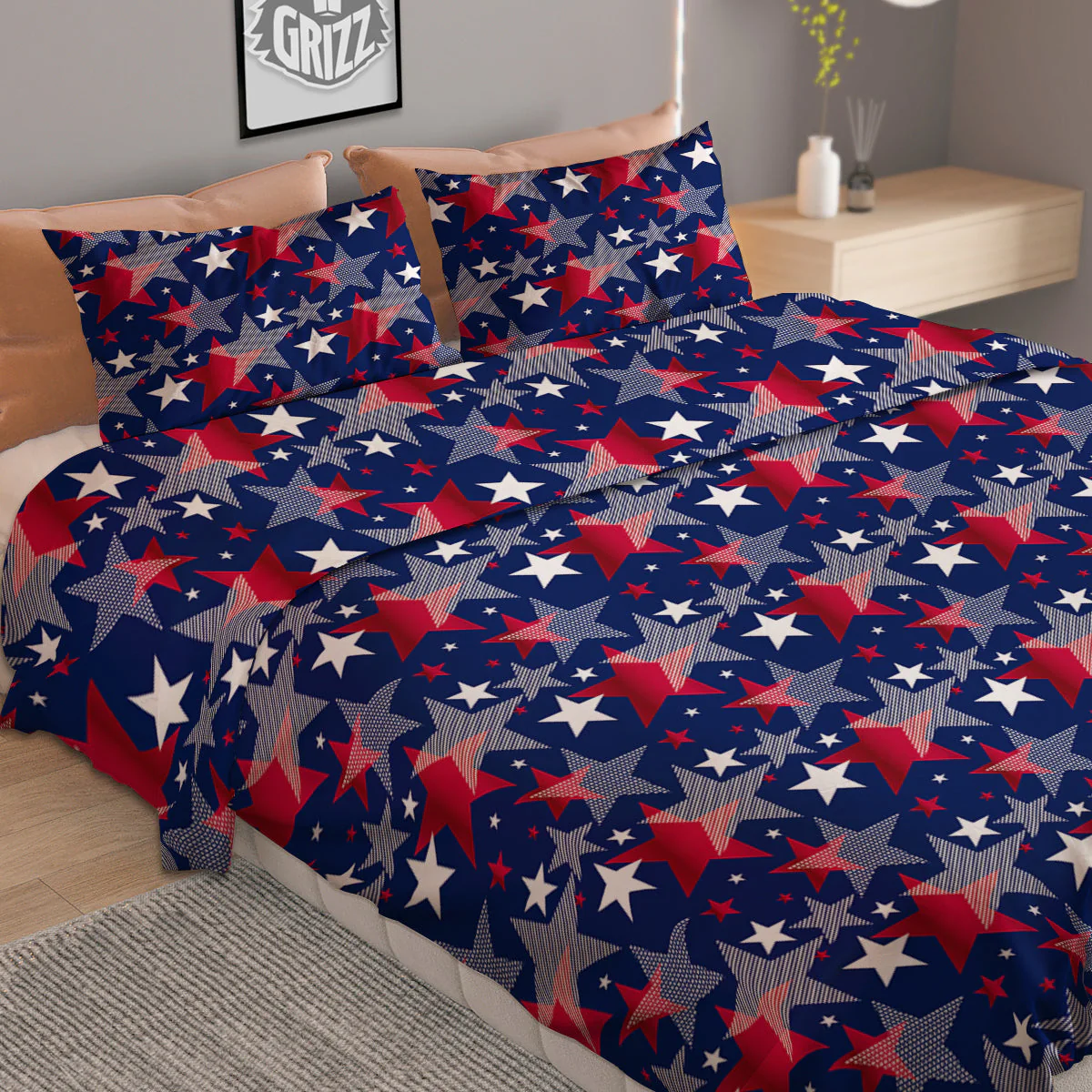 American Star 4th of July Print Pattern Duvet Cover Bedding Set - Image 2