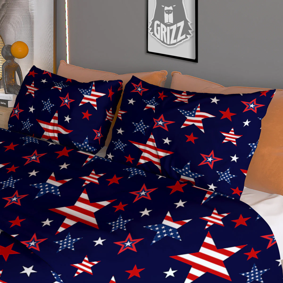 American Star Print Pattern Duvet Cover Bedding Set - Image 3