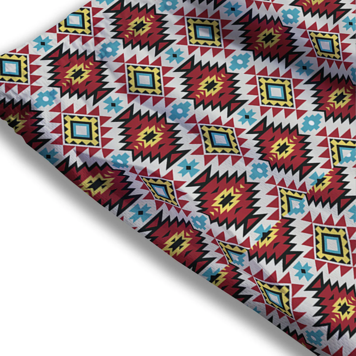 American Turquoise Native Print Pattern Mesh Shorts - Image 3