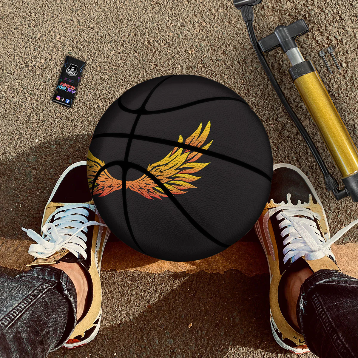 Angel Phoenix Print Basketball - Image 2