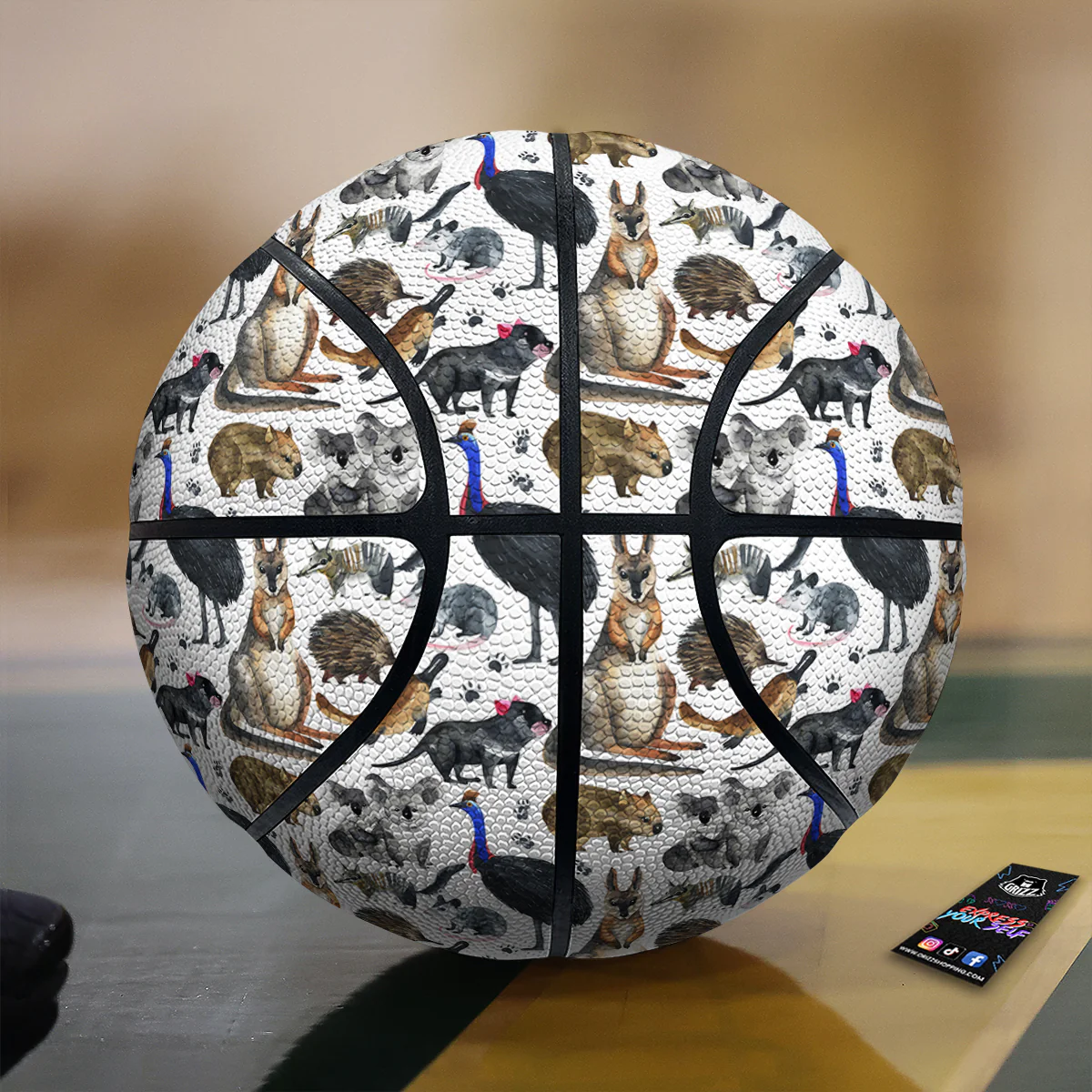 Animals Australian Print Pattern Basketball