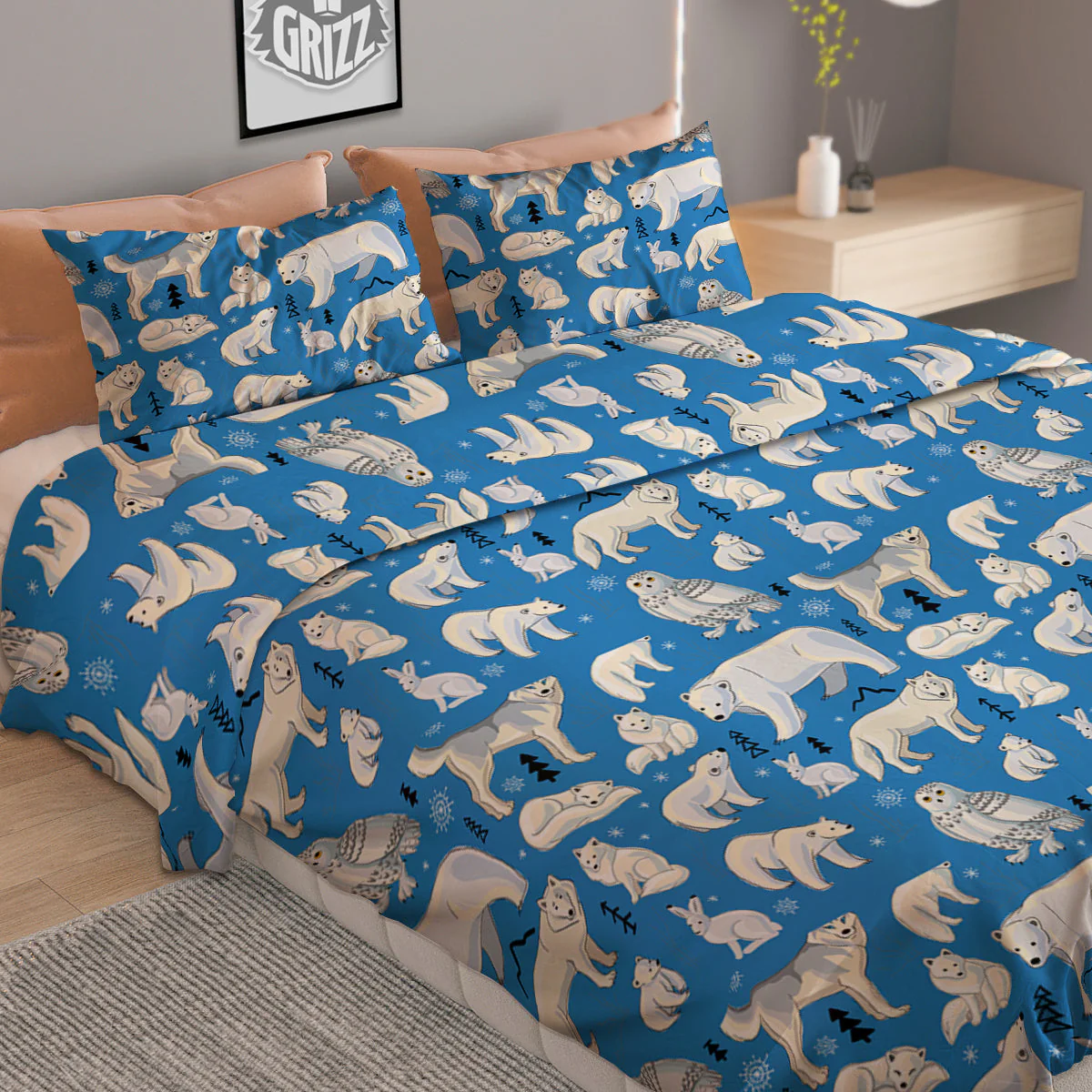 Arctic Animals North Print Pattern Duvet Cover Bedding Set - Image 2