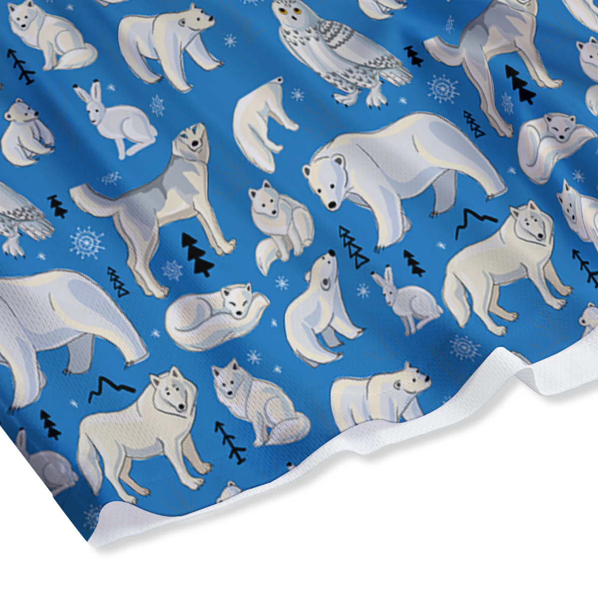 Arctic Animals North Print Pattern Mesh Shorts - Image 4